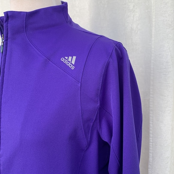 Adidas Climalite Purple Mock Neck Zip Up Training Jacket - Picture 6 of 11
